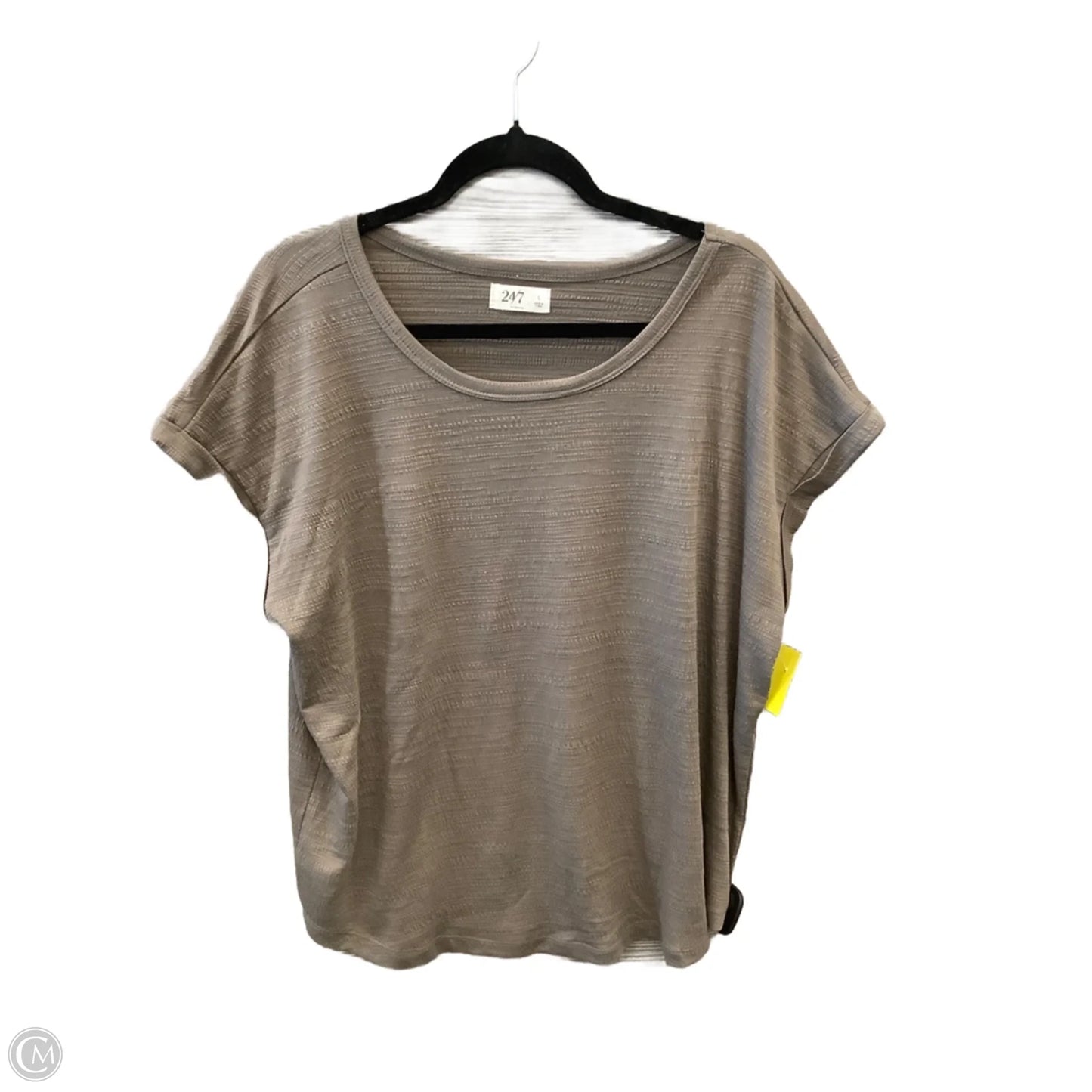 Top Short Sleeve By Maurices In Brown, Size: L