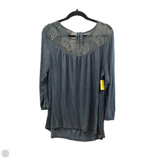 Top Long Sleeve By Maurices In Blue, Size: L