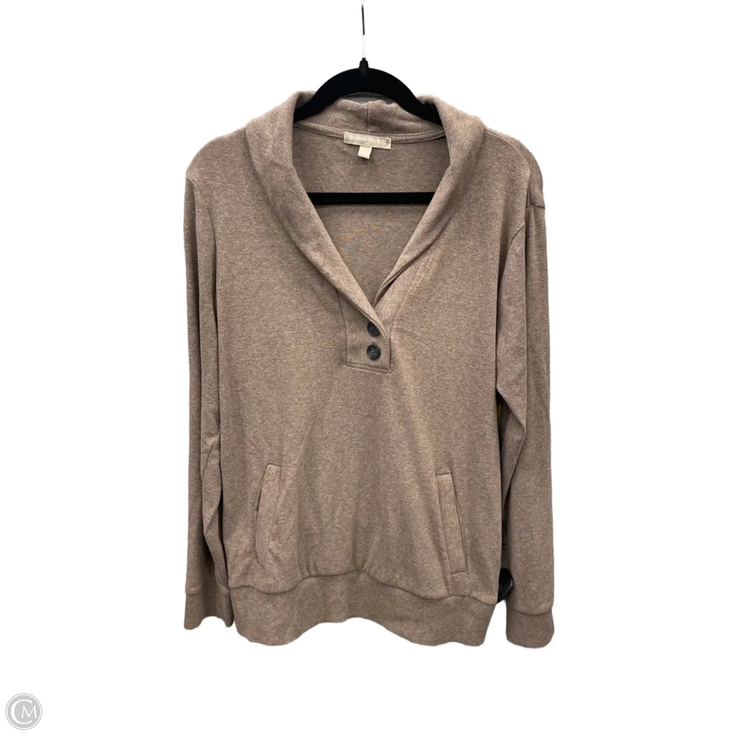 Top Long Sleeve By Banana Republic In Brown, Size: L