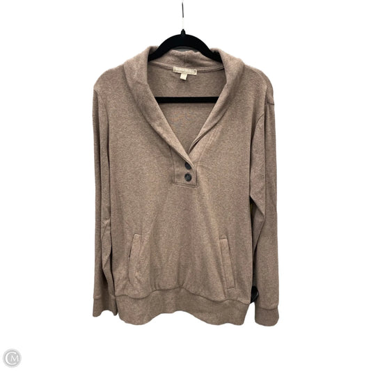 Top Long Sleeve By Banana Republic In Brown, Size: L