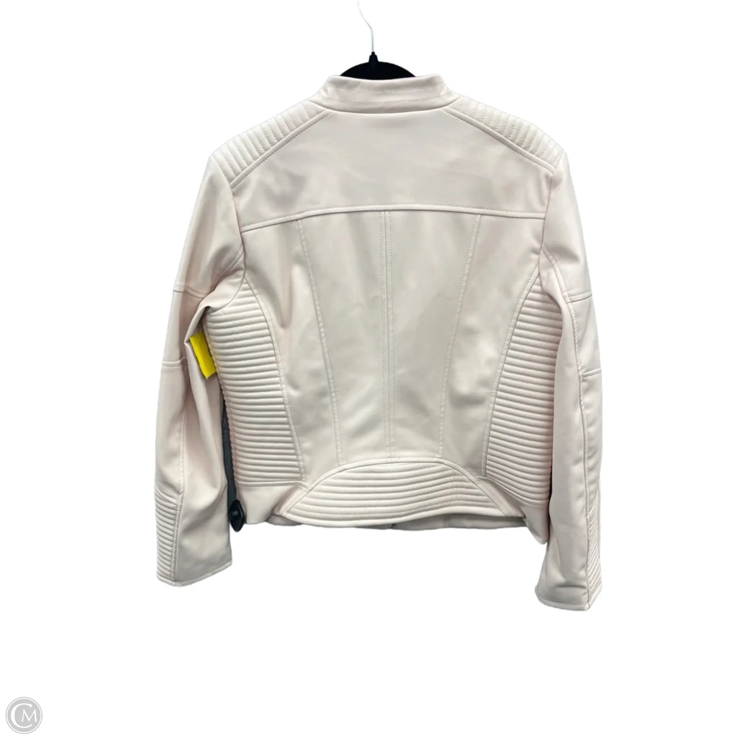 Jacket Moto Leather By Calvin Klein In Pink, Size: L