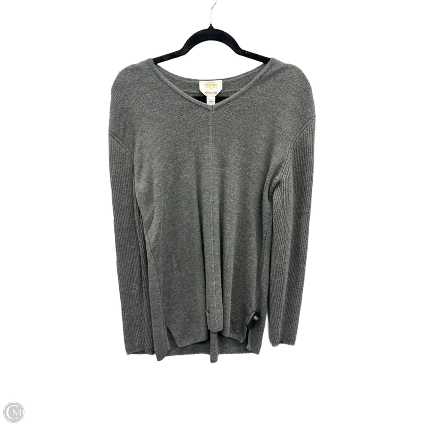 Sweater By Talbots In Grey, Size: L
