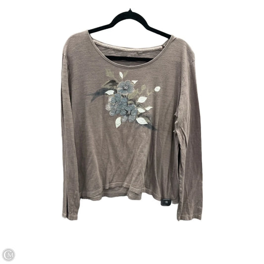 Top Long Sleeve By Clothes Mentor In Brown, Size: Xl