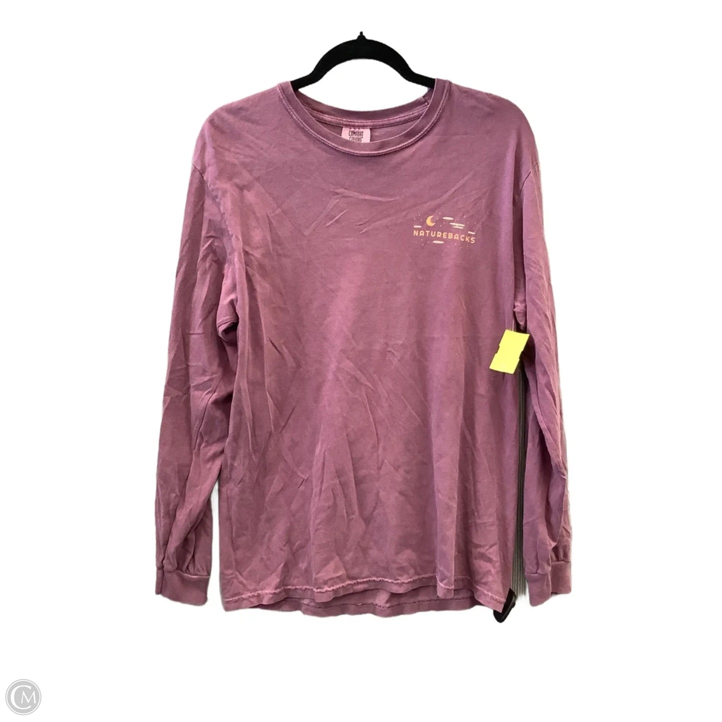 Top Long Sleeve By Comfort Colors In Purple, Size: M