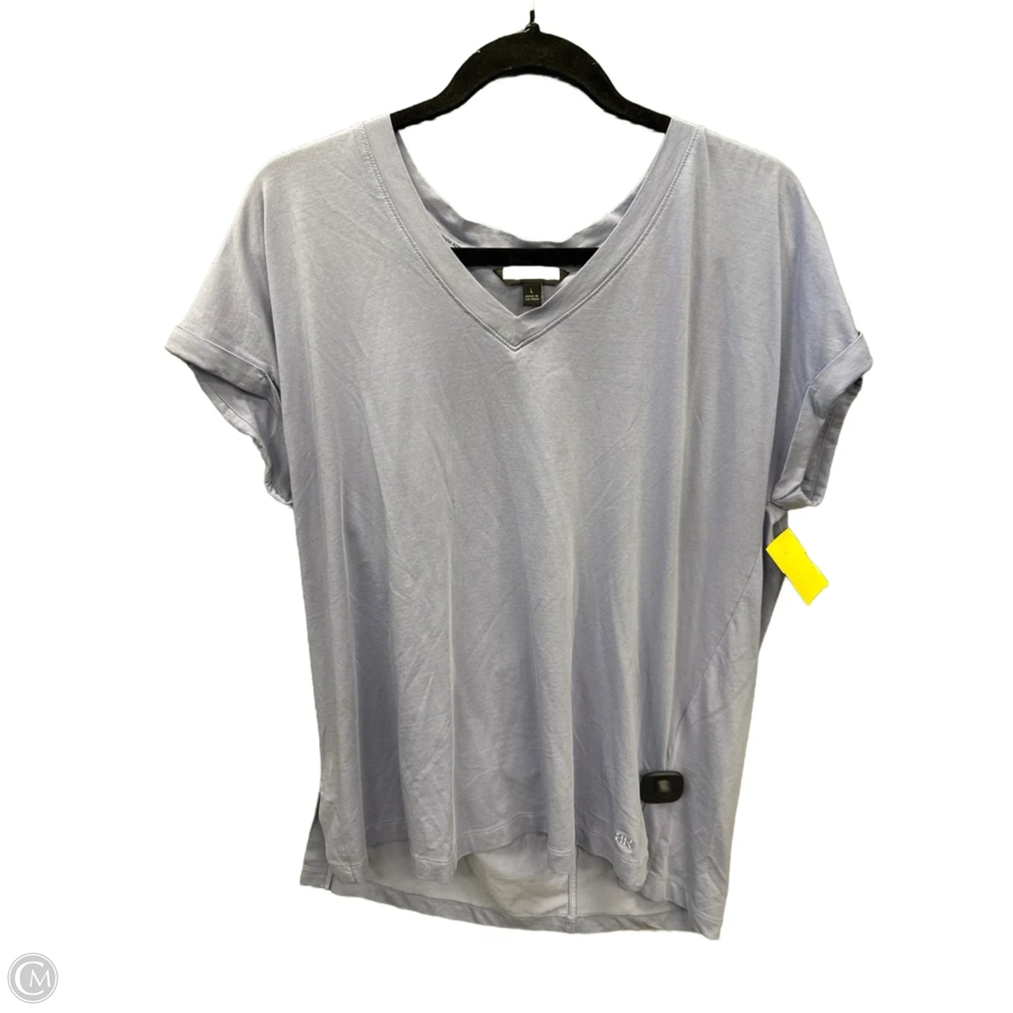 Top Short Sleeve Basic By Banana Republic In Purple, Size: L