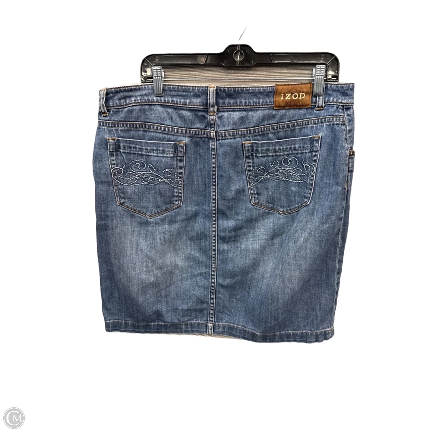 Skirt Mini & Short By Izod In Blue Denim, Size: 14