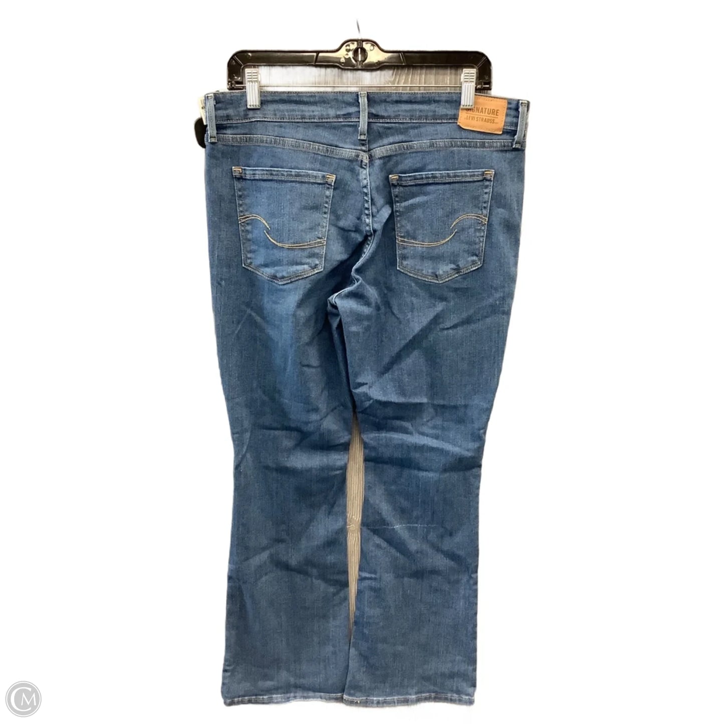 Jeans Boot Cut By Levis Signature In Blue Denim, Size: 12