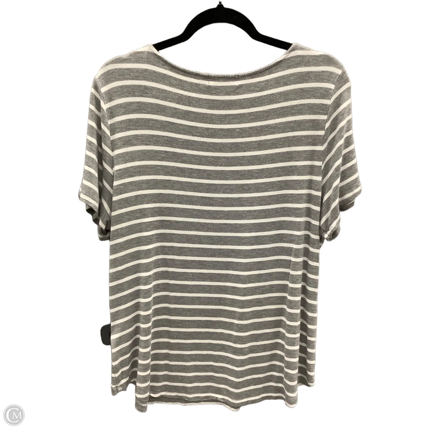 Top Short Sleeve By Calvin Klein In Grey, Size: Xl