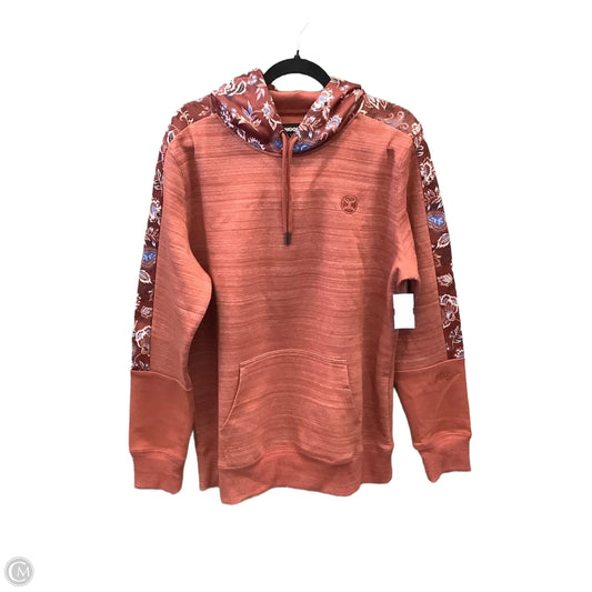 Sweatshirt Hoodie By Clothes Mentor In Orange, Size: L