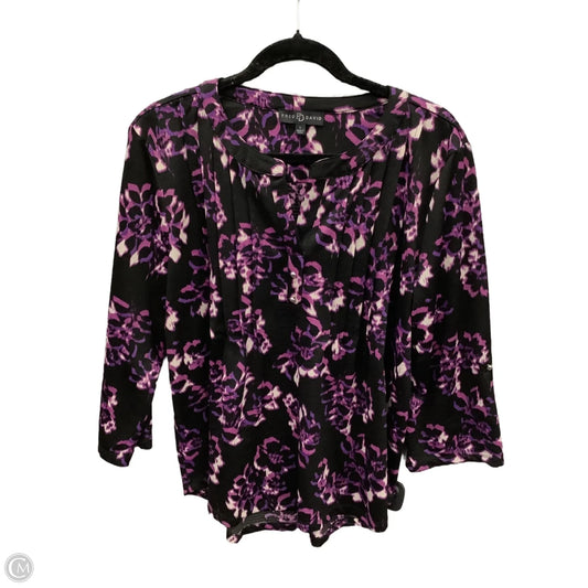 Top Long Sleeve By Clothes Mentor In Black & Purple, Size: L