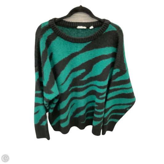 Sweater By Clothes Mentor In Black & Green, Size: M