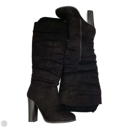 Boots Knee Heels By Venus In Black, Size: 9