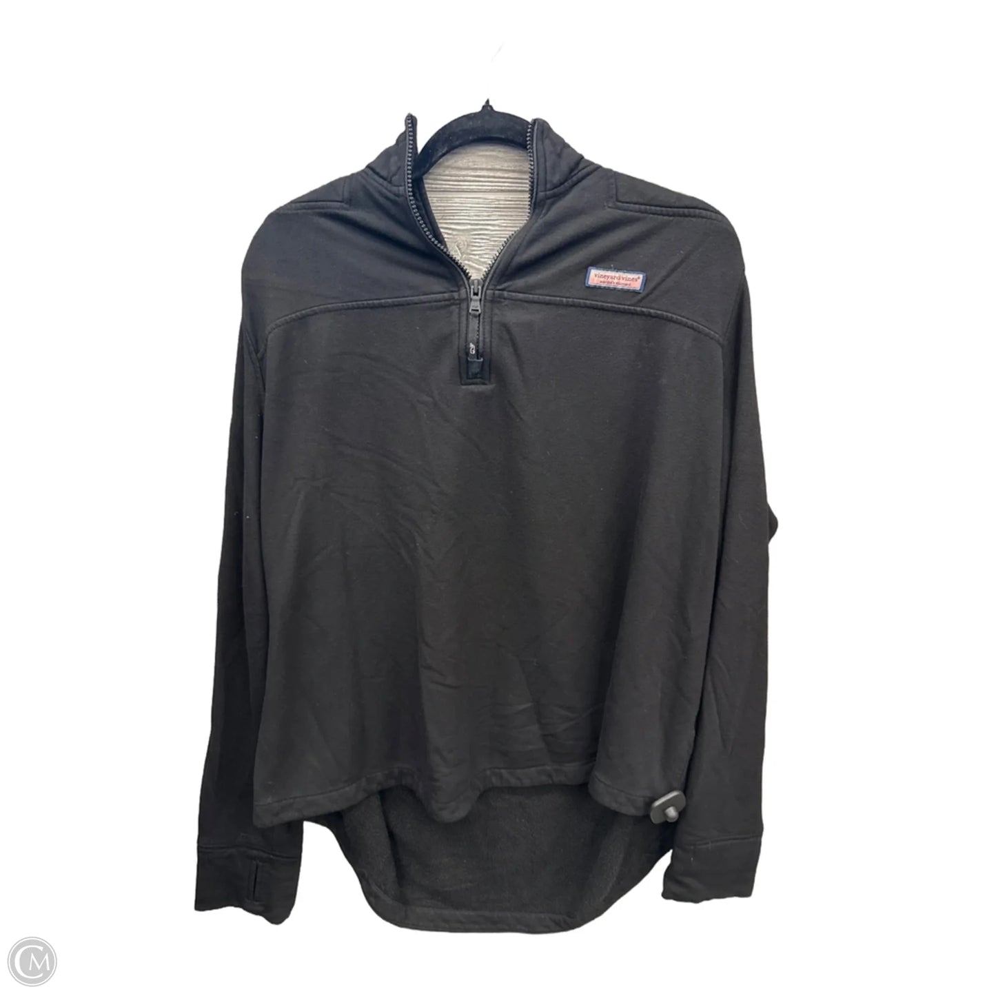 Sweatshirt Collar By Vineyard Vines In Black, Size: 2x