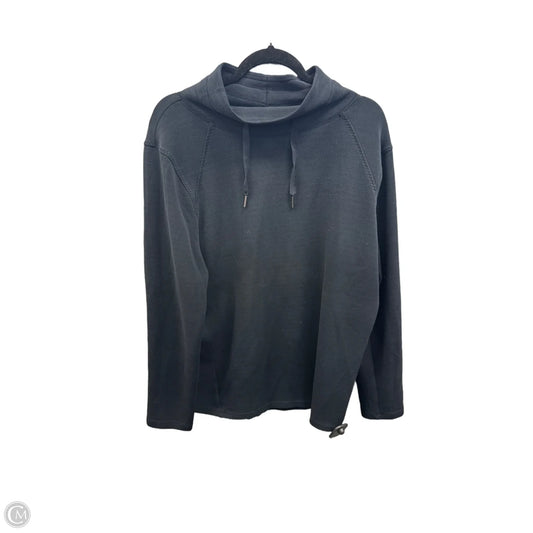 Athletic Top Long Sleeve Collar By Spanx In Black, Size: 1x