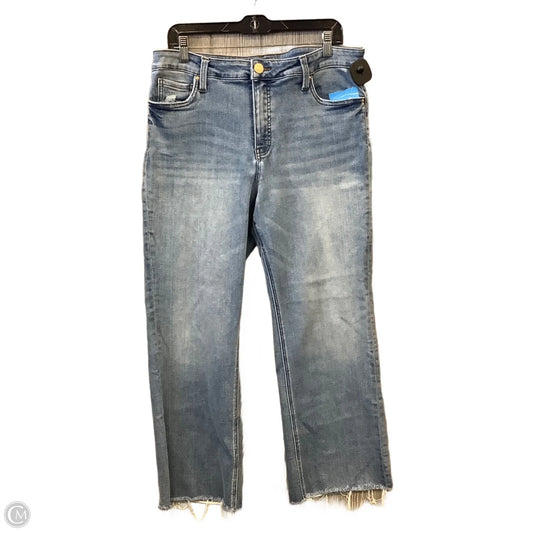 Jeans Straight By Kut In Blue Denim, Size: 14