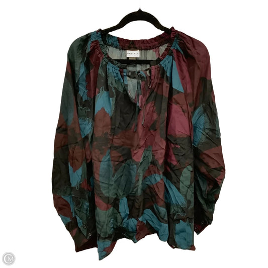 Top Long Sleeve By Ava & Viv In Multi-colored, Size: 2x
