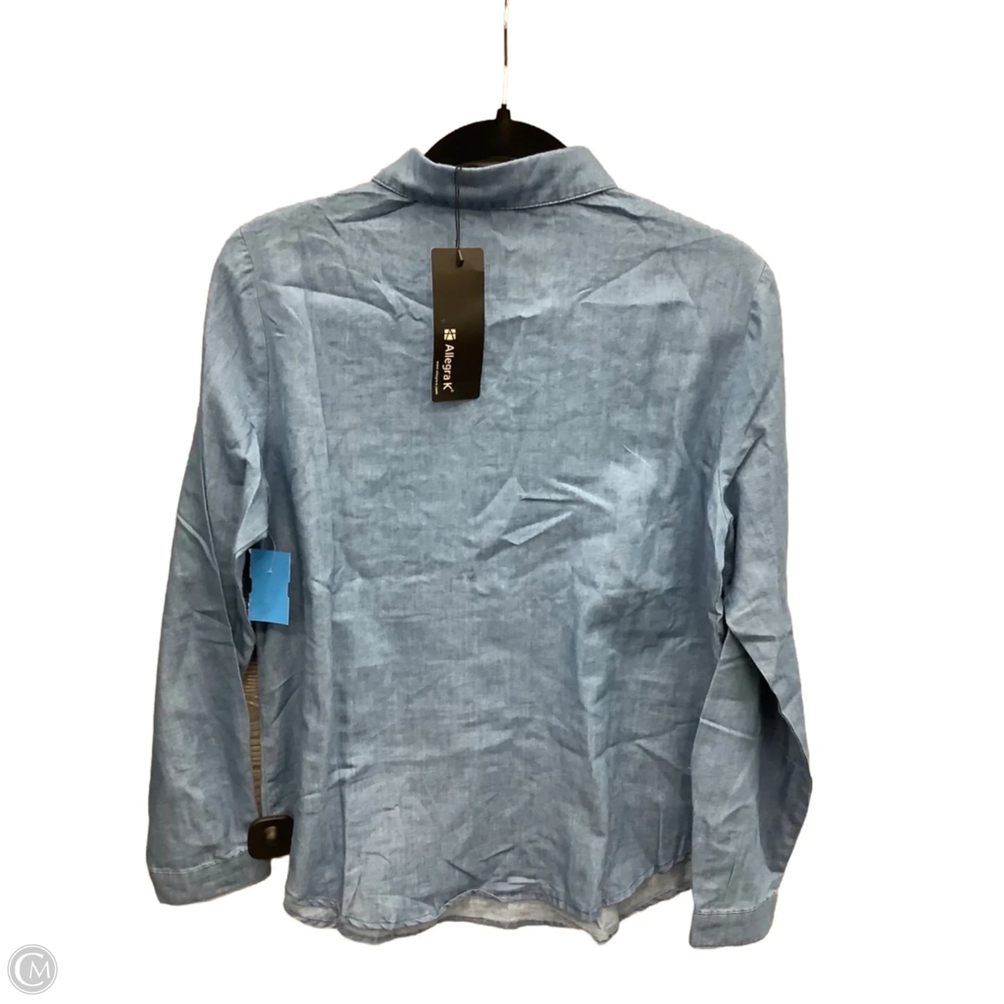 Top Long Sleeve By Allegra K In Blue, Size: M