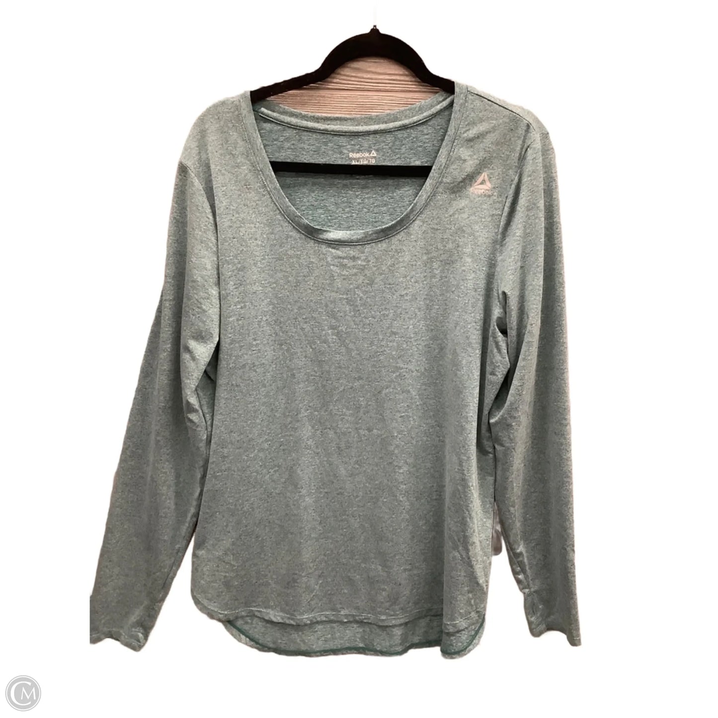 Athletic Top Long Sleeve Crewneck By Reebok In Blue, Size: Xl