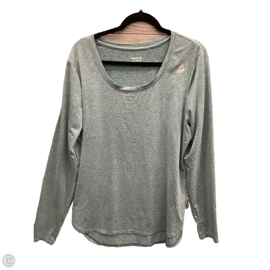 Athletic Top Long Sleeve Crewneck By Reebok In Blue, Size: Xl