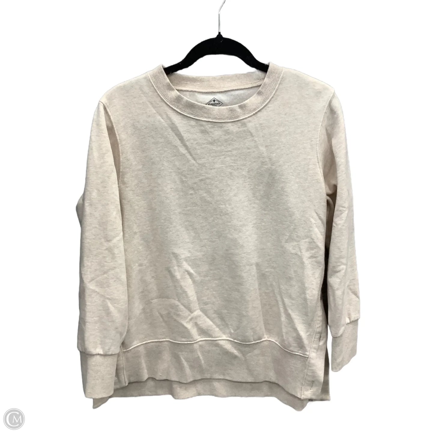 Top Long Sleeve By St Johns Bay In Beige, Size: Mp