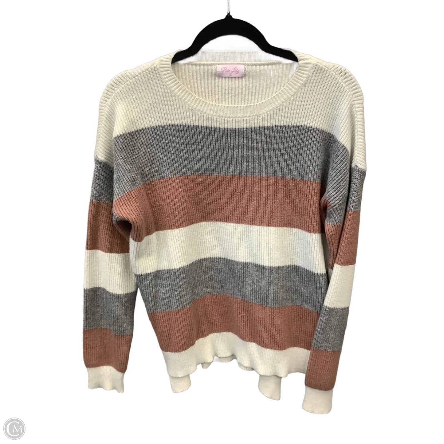 Sweater By Pink Lily In Striped Pattern, Size: S