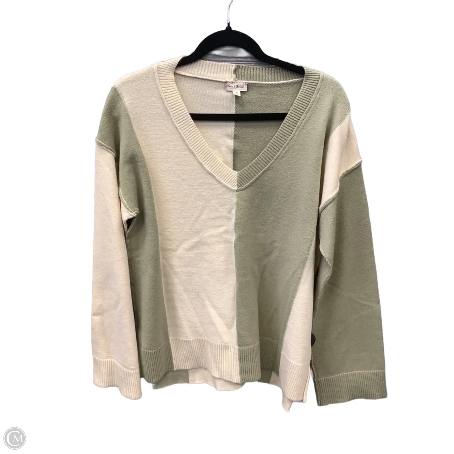 Sweater By Hem & Thread In Brown & Green, Size: M