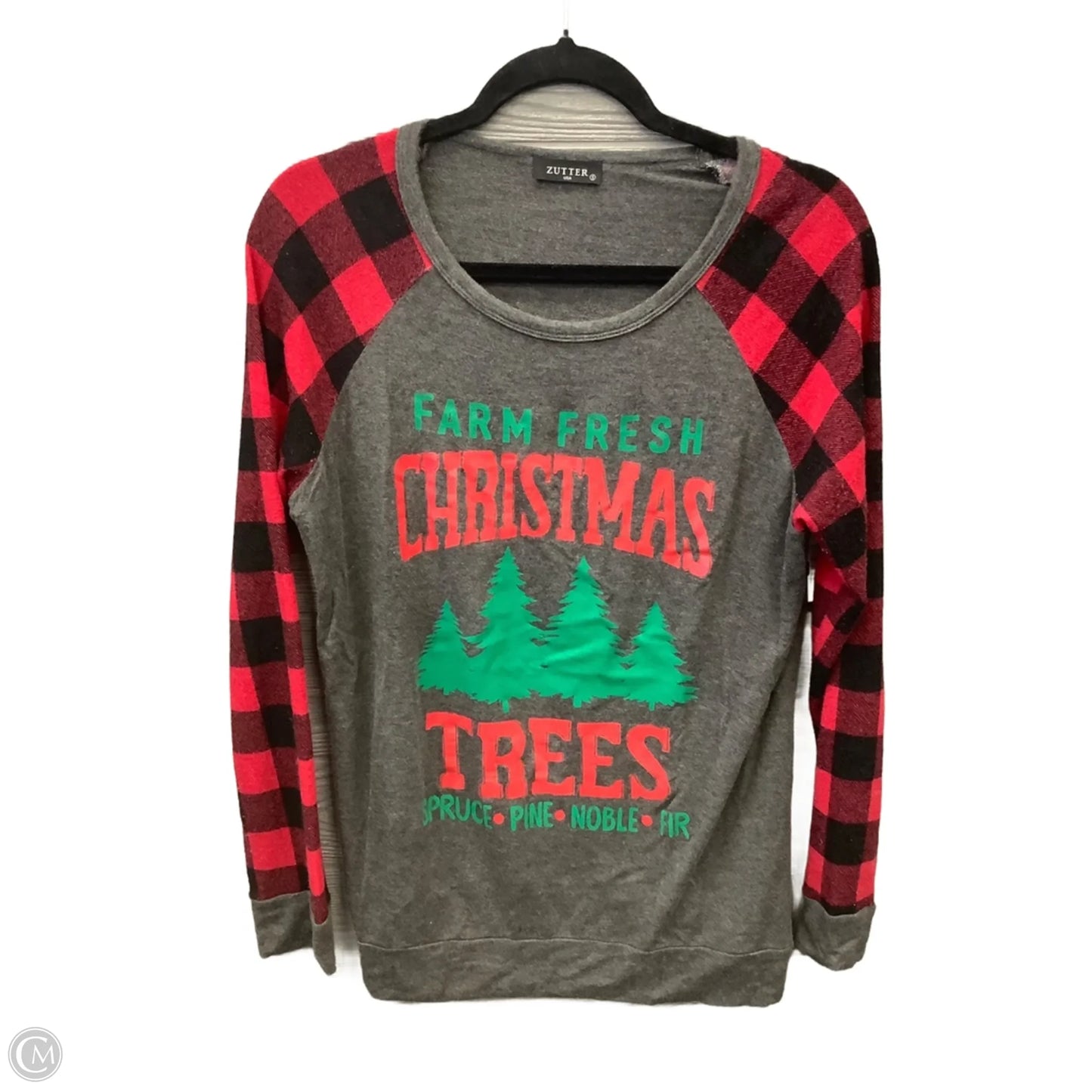 Top Long Sleeve By Zutter In Grey, Size: S