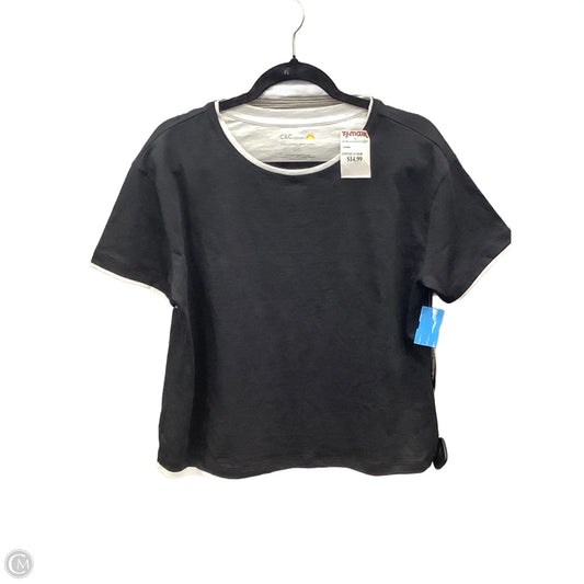 Top Short Sleeve By C And C In Black & White, Size: L