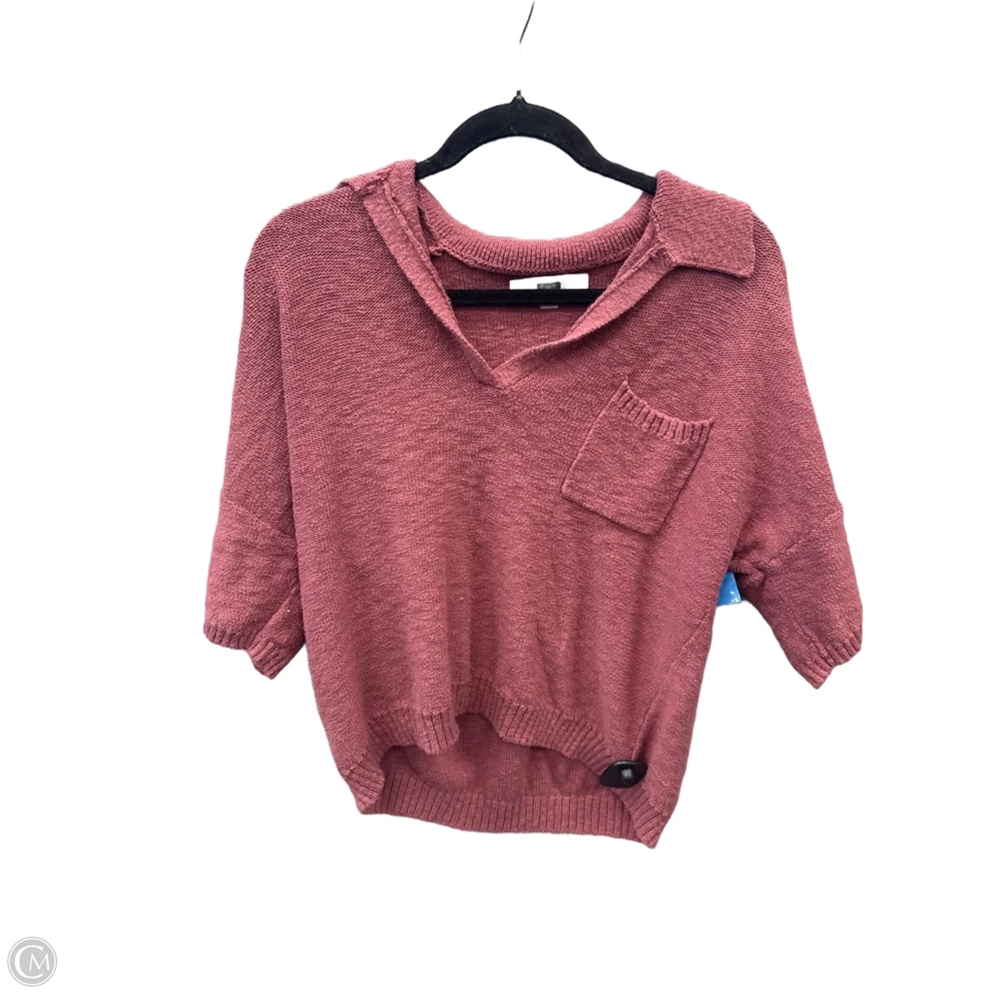 Top Short Sleeve By Loft In Pink, Size: L