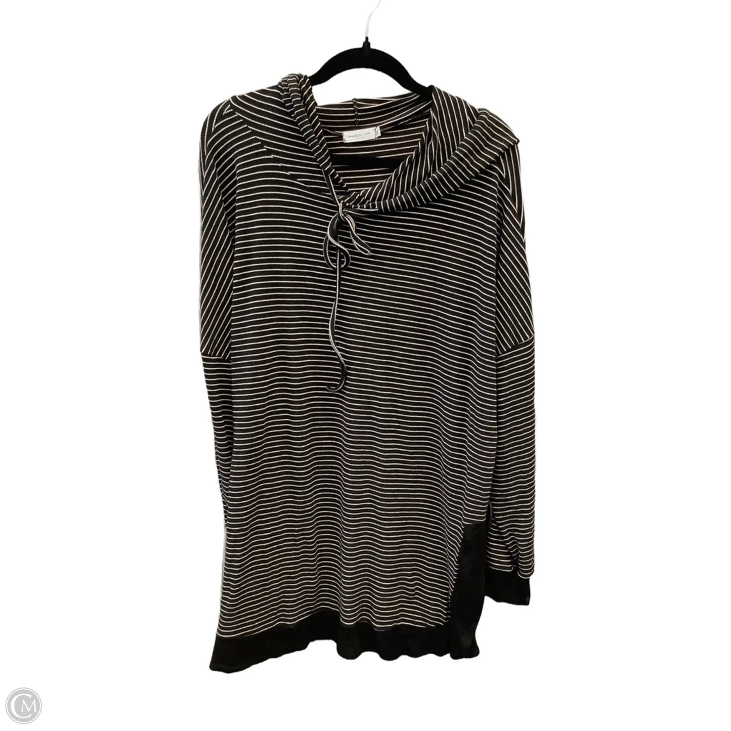 Top Long Sleeve By Chicsoul In Black & White, Size: Xl