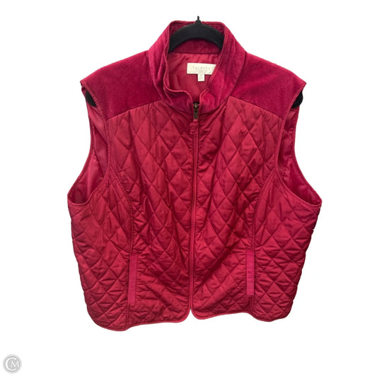Vest Puffer & Quilted By Talbots In Red, Size: 3x