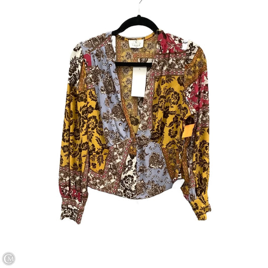 Top Long Sleeve By Ember In Multi-colored, Size: M
