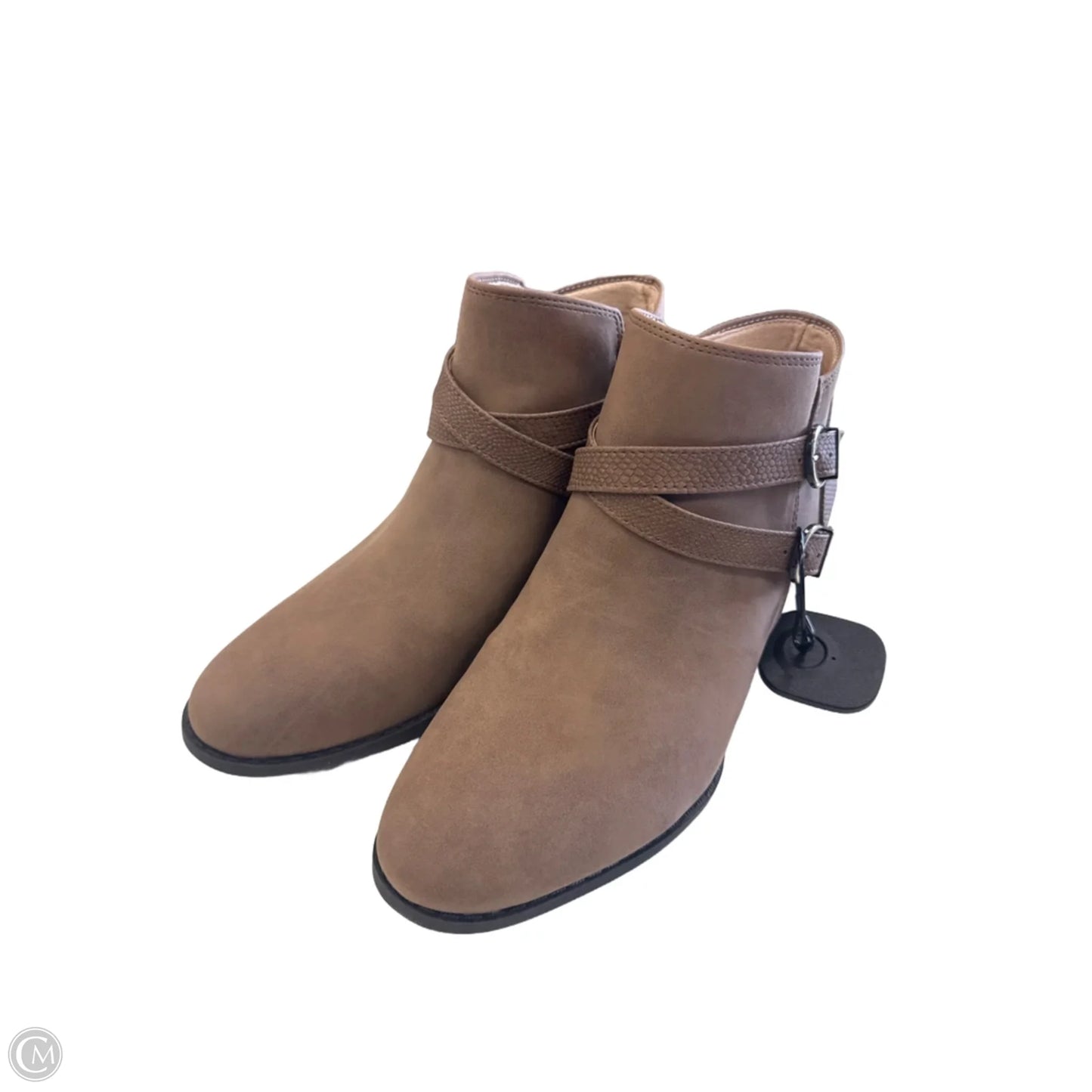 Boots Ankle Heels By Life Stride In Brown, Size: 9.5