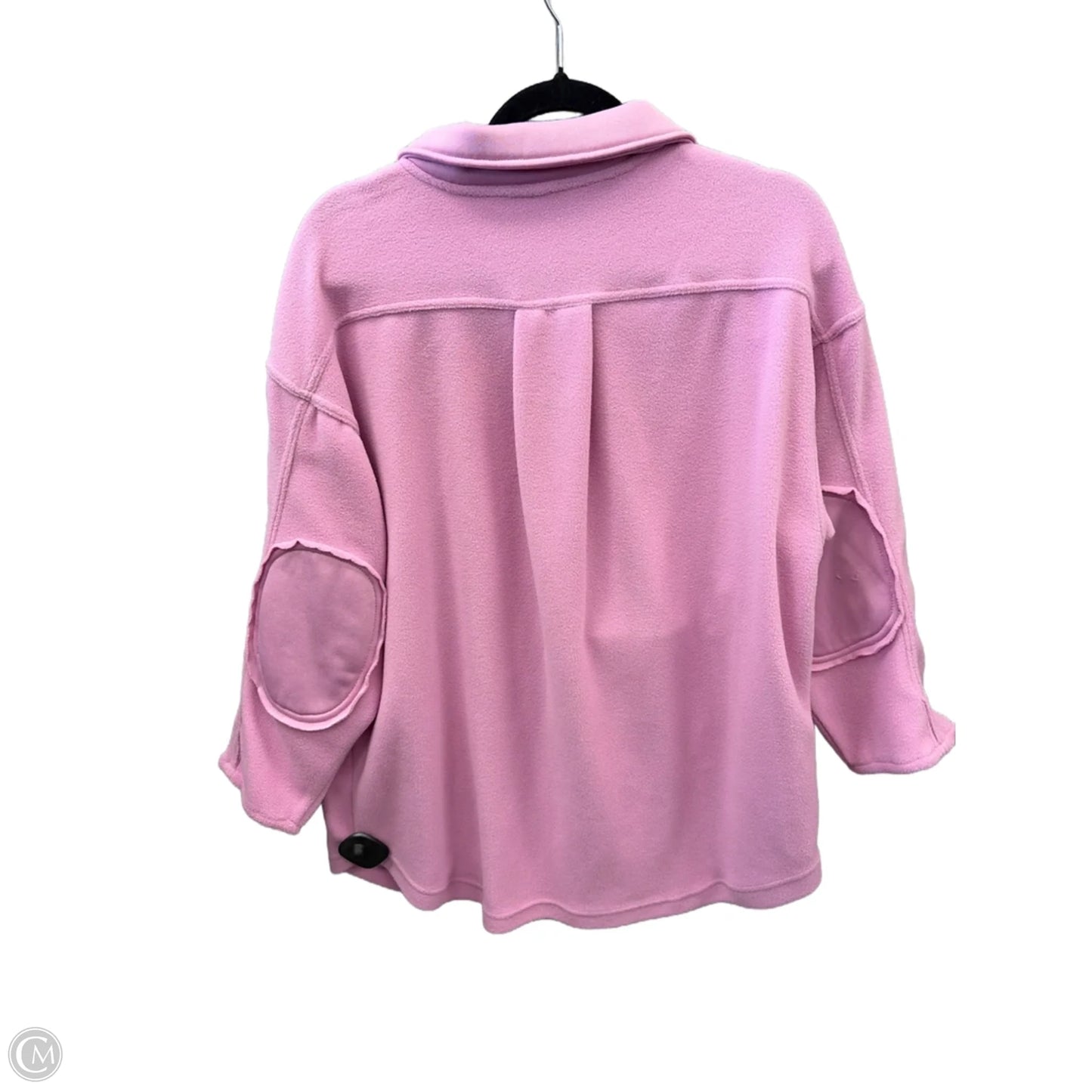 Jacket Shirt By Zenana In Pink, Size: M