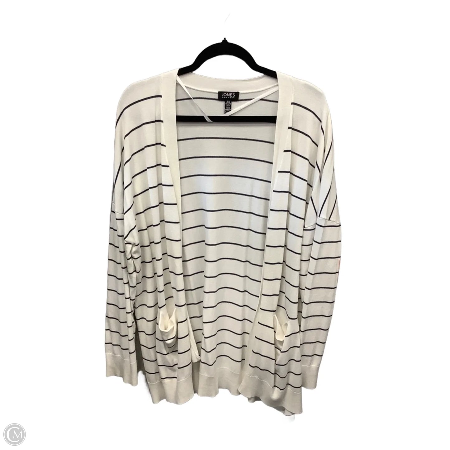 Cardigan By Jones New York In Striped Pattern, Size: Xl