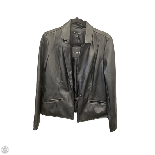 Jacket Leather By Baccini In Black, Size: M