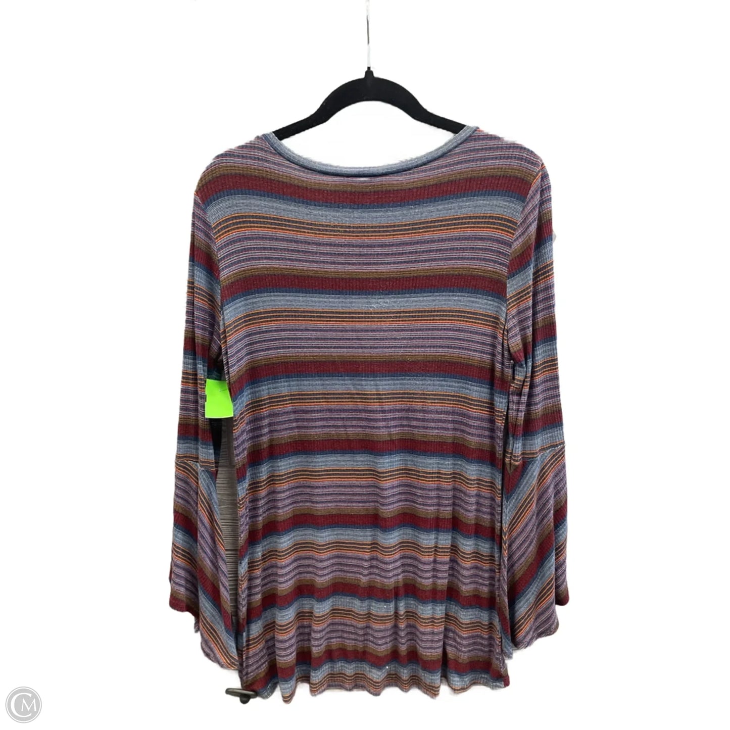 Tunic Long Sleeve By Relativity In Striped Pattern, Size: S