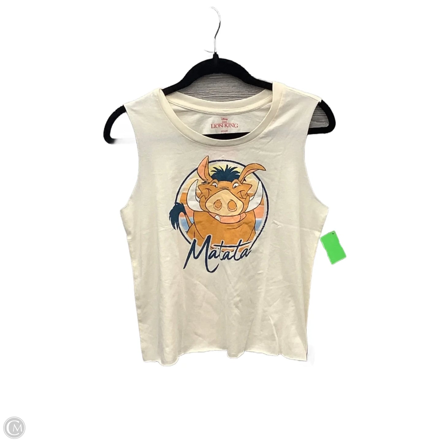 Top Sleeveless By Disney In Cream, Size: M