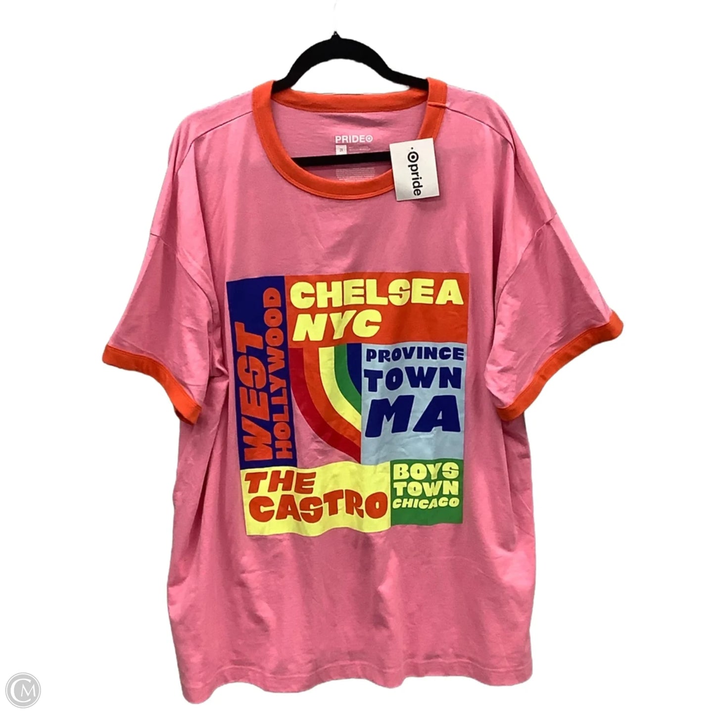 Top Short Sleeve By Target In Pink, Size: 2x