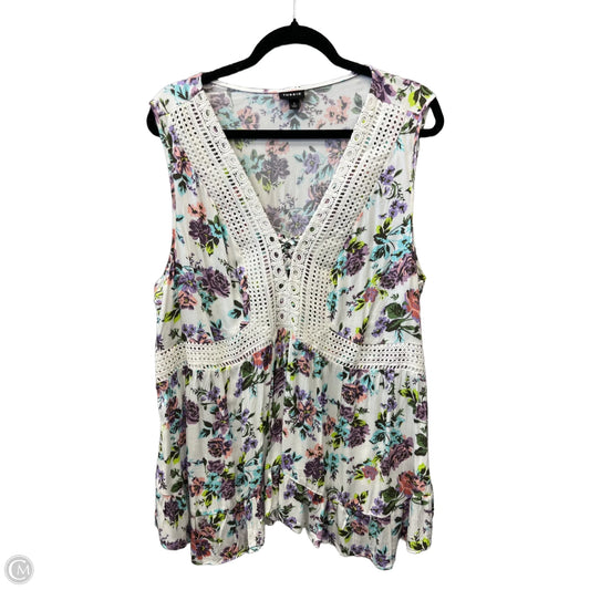 Top Sleeveless By Torrid In White, Size: 2x