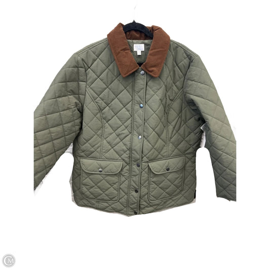 Jacket Puffer & Quilted By Time And Tru In Green, Size: 1x