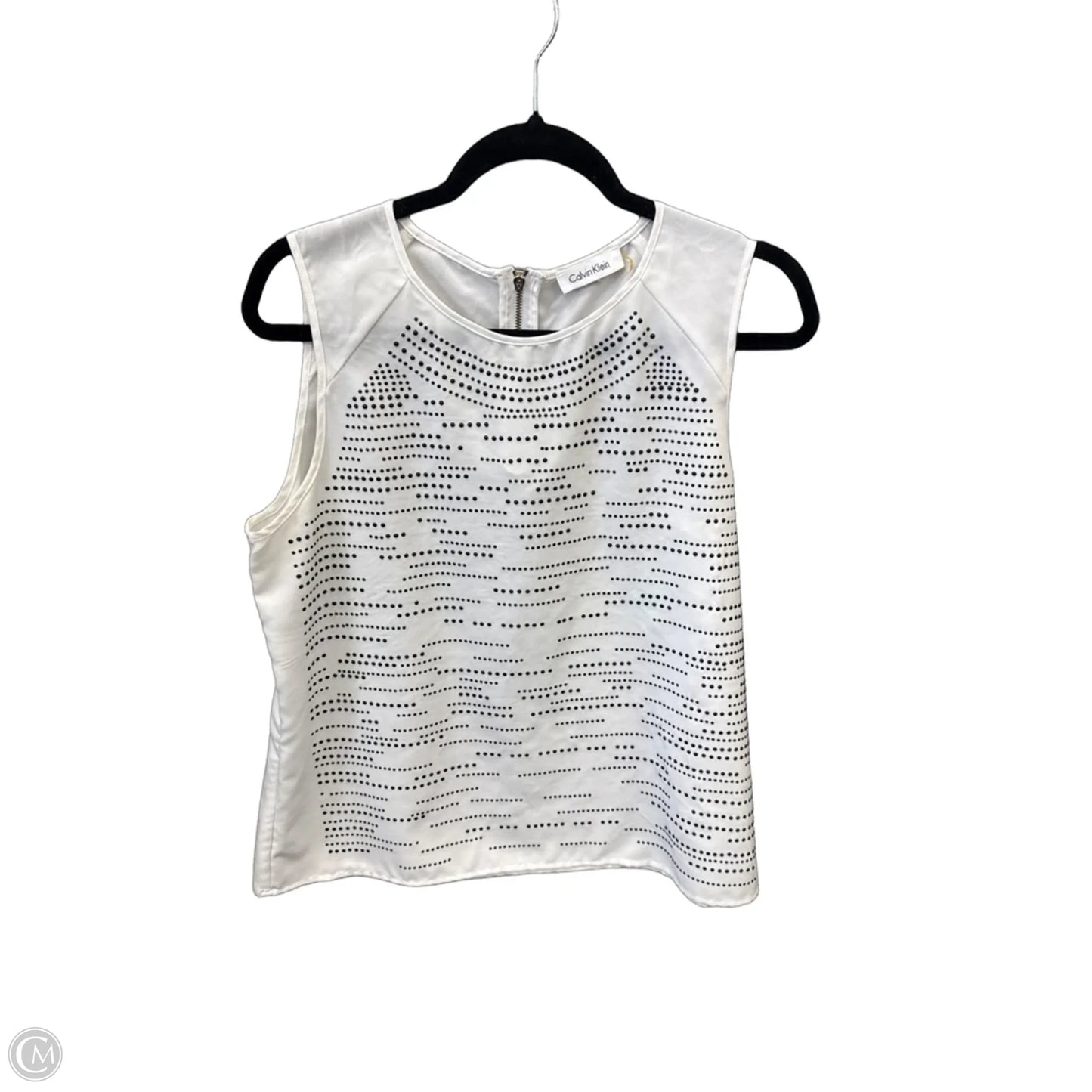 Top Sleeveless By Calvin Klein In White, Size: L