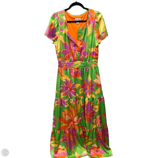 Dress Casual Maxi By Nicole Miller In Multi-colored, Size: L