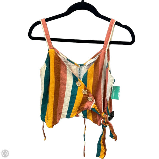 Top Sleeveless By Lush In Striped Pattern, Size: S
