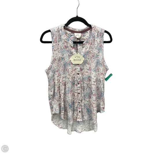 Top Sleeveless By Knox Rose In Multi-colored, Size: S