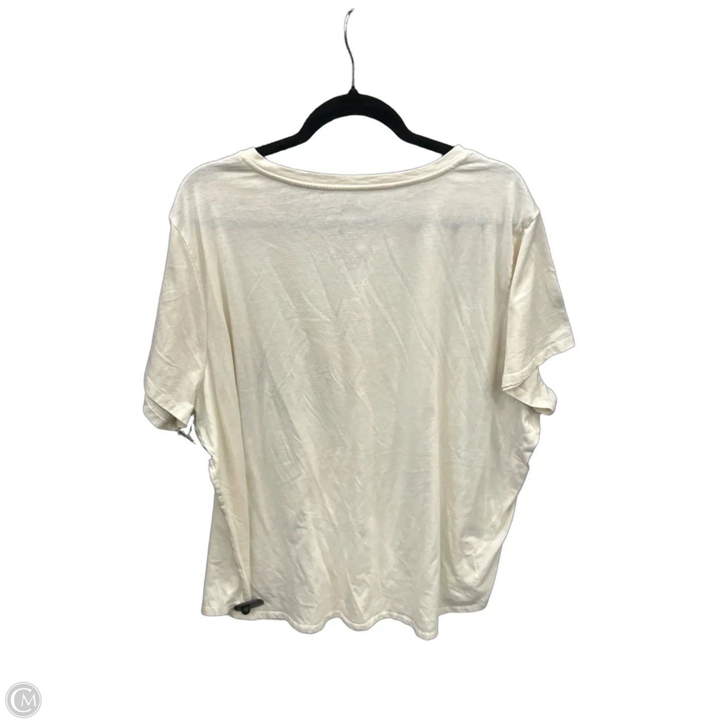Top Short Sleeve By Clothes Mentor In Cream, Size: 3x