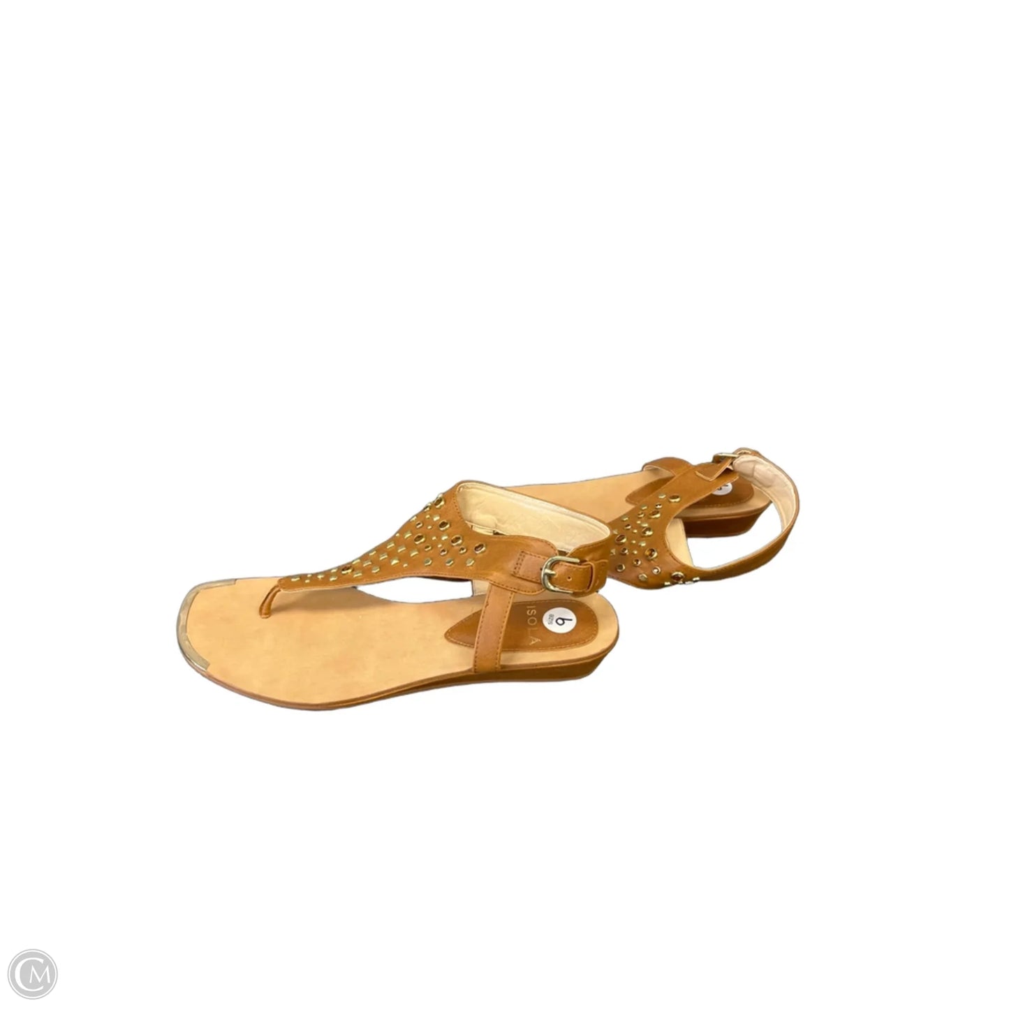 Sandals Flats By Isola In Brown, Size: 9
