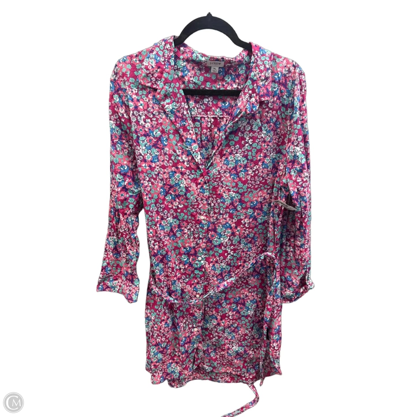 Dress Casual Midi By J. Crew In Floral Print, Size: Xl