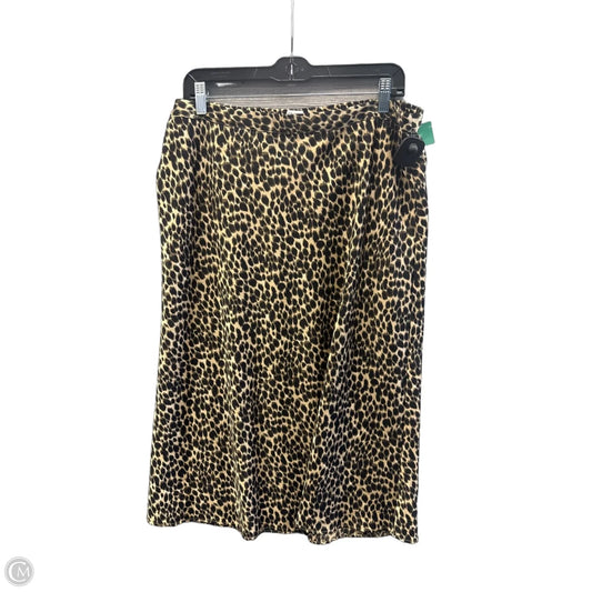 Skirt Midi By J. Crew In Animal Print, Size: 14