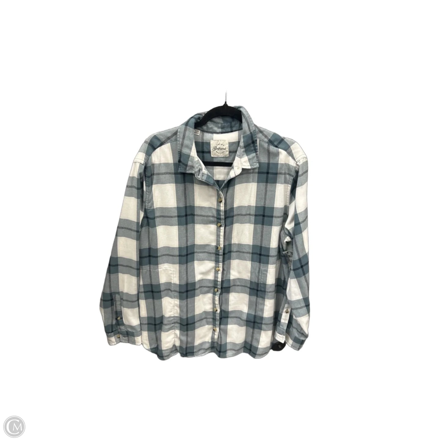 Top Long Sleeve By Jachs Girlfirend In Plaid Pattern, Size: Xxl